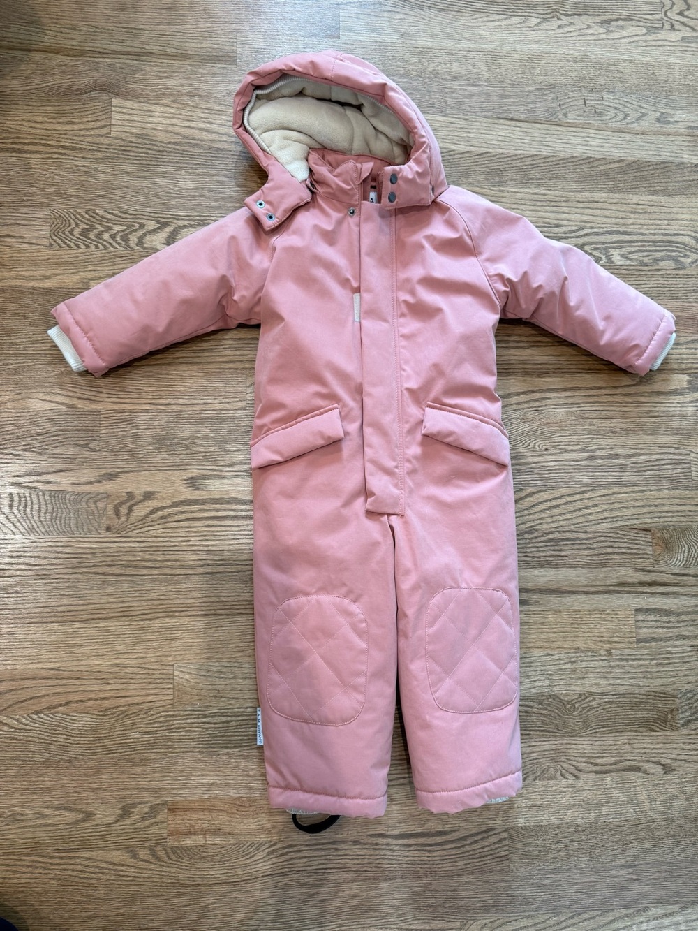 Kids Pink Hooded Snowsuit Jacket & Pants